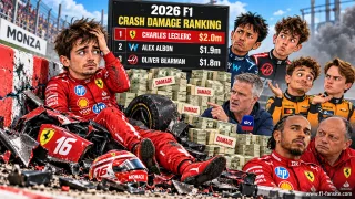 Leclerc Tops 2026 F1 Crash Damage Ranking With $2m Bill