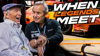 F1 and Motorsport Heroes: Jackie Stewart and Jacky Ickx Meet at Fuji