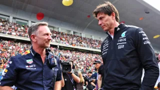 Christian Horner reignites Toto Wolff feud amid Ferrari job clarification