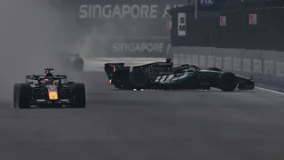 F1 Singapore GP: Verstappen wins chaotic wet sprint after Russell's crash