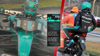 George Russell anguish heard in Sepang F1 DNF radio message