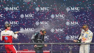 F1 United States GP: Antonelli dominates from pole - but forced to wait for title