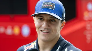 Isack Hadjar brings delayed Zandvoort helmet to Baku for F1 return