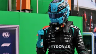 George Russell takes pole position for Zandvoort F1 sprint race at Dutch GP